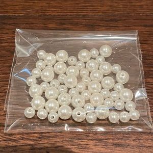 60 Fake Pearl Beads